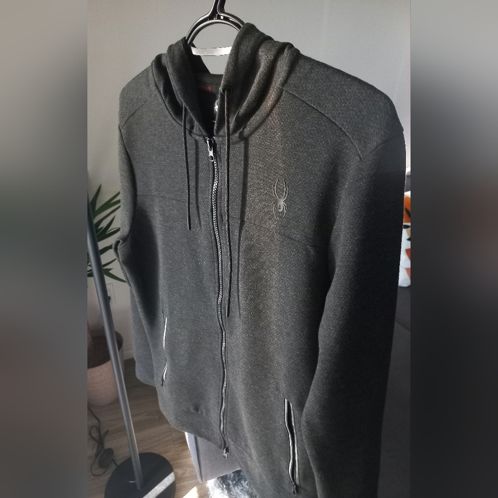 Spyder Men's Gray Full-Zip Sweater